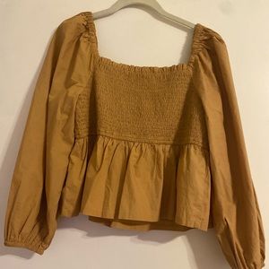 Gold J. Crew Blouse